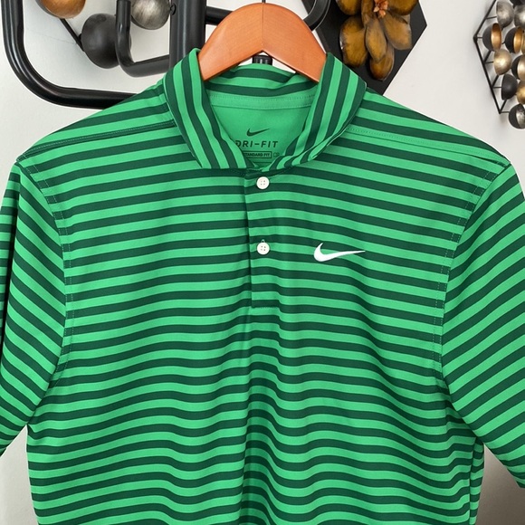NWOT Nike Men's Dri-FIT Player Striped Short Sleeve Golf Polo Shirt - Picture 3 of 6